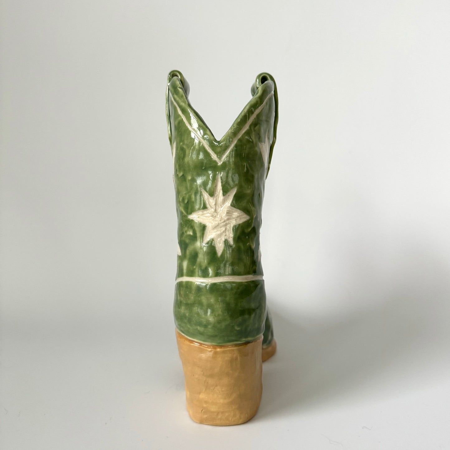 Lady Luck Cowboy Boot Vase