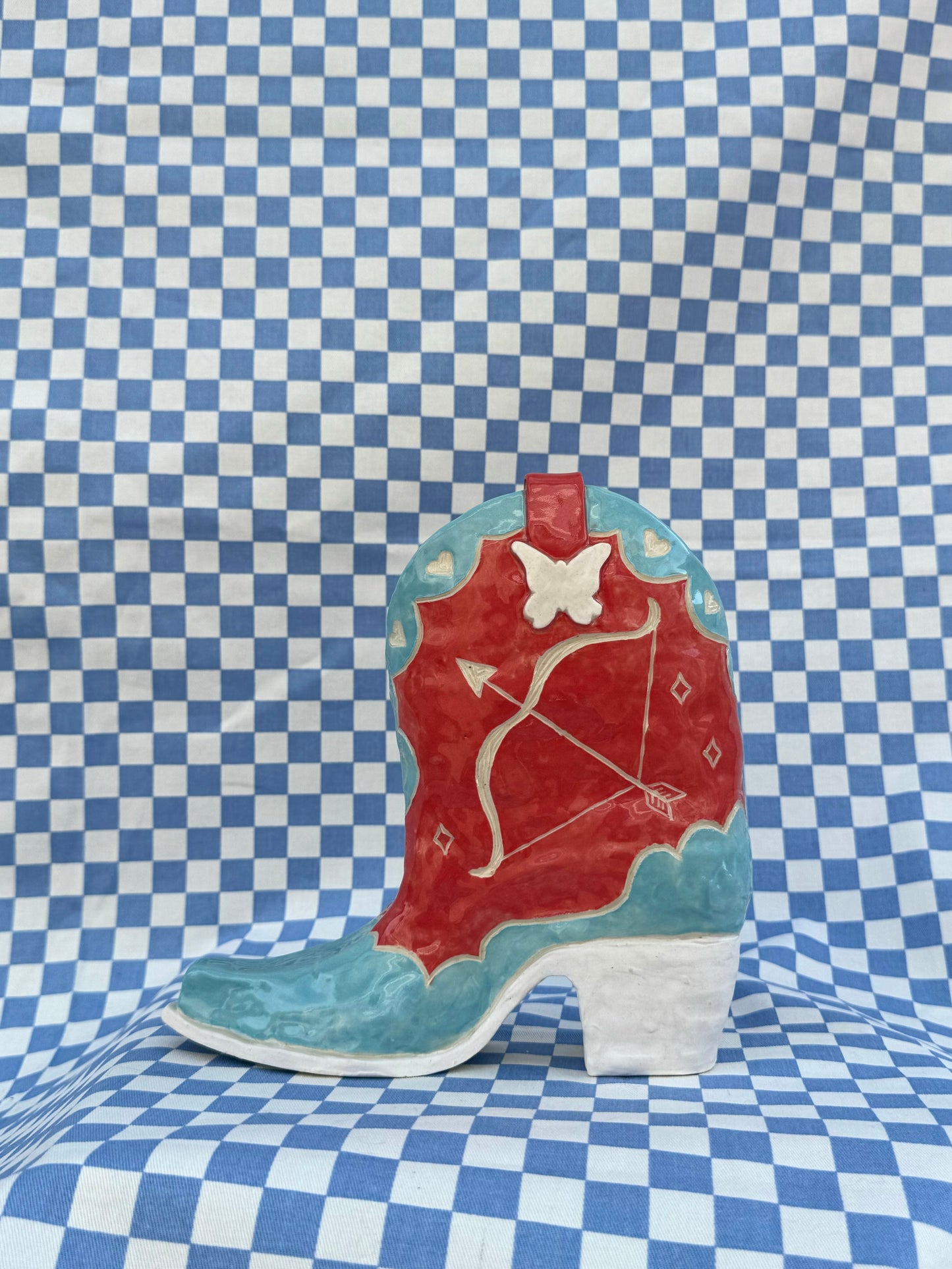 Lover Cowboy Boot Vase