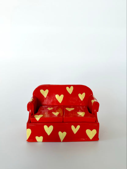 Red Hearts Mini Sofa