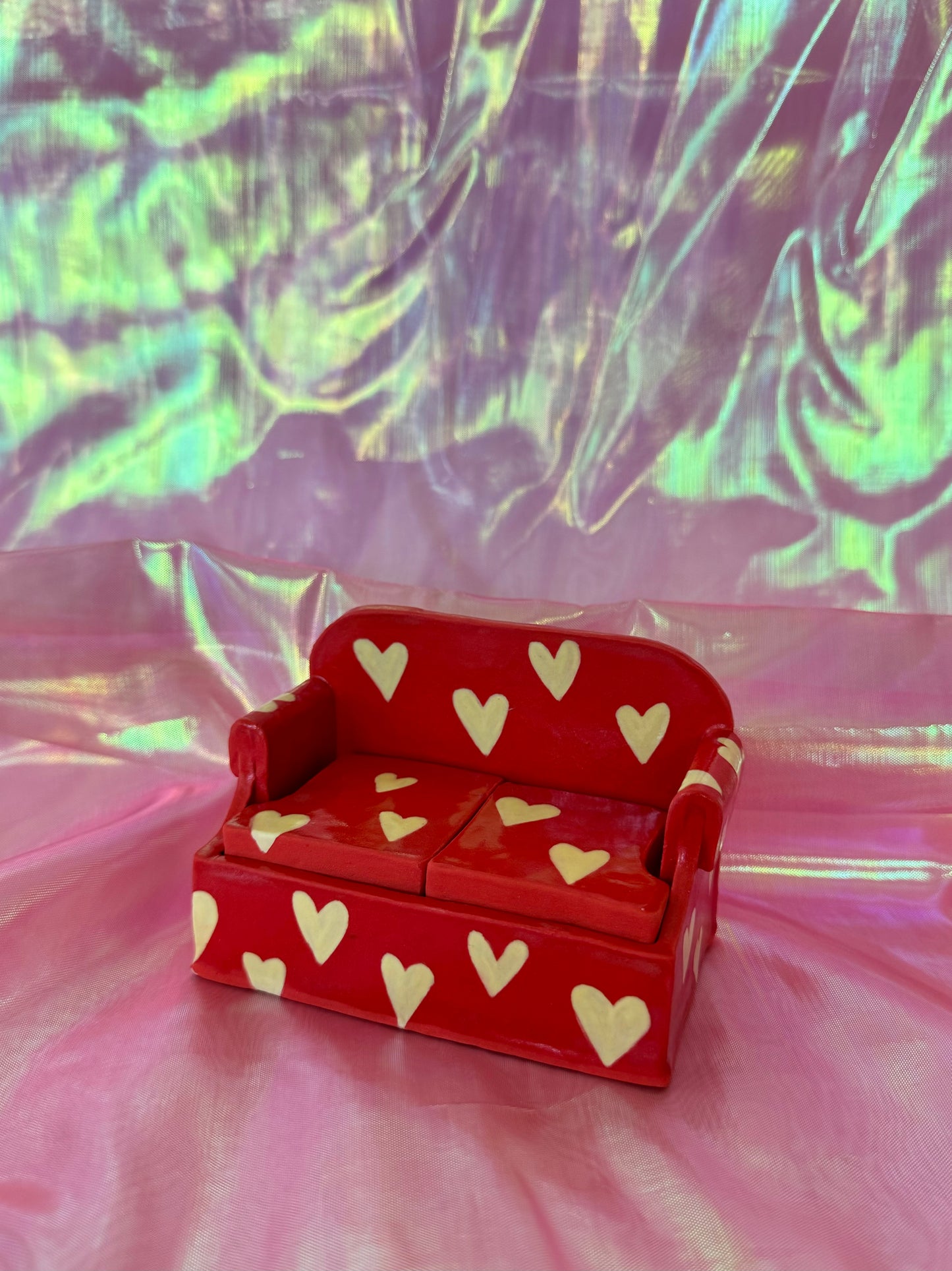 Red Hearts Mini Sofa