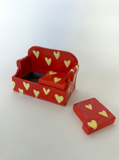 Red Hearts Mini Sofa