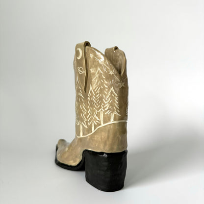 Woodsy Cowboy Boot Vase